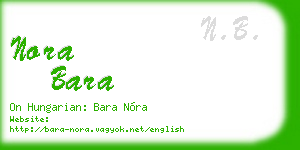 nora bara business card